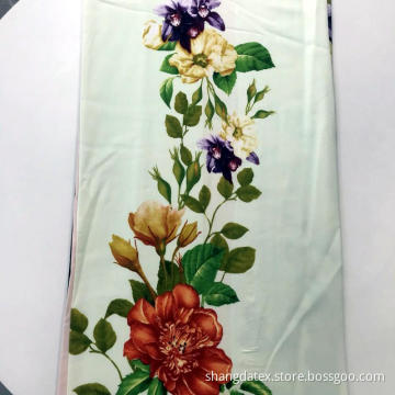 Flower Border Design Rayon Semi-Digital Print For Dress